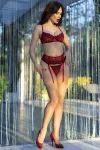 Dessous-Set Cr4607 Rot von Chilirose kaufen - Fesselliebe