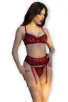 Dessous-Set Cr4607 Rot von Chilirose kaufen - Fesselliebe