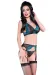 Spitzen-Set CR4217 schwarz/blau von Chilirose