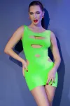 Nahtloses Minikleid Cr4621 Neongrün von Chilirose kaufen - Fesselliebe