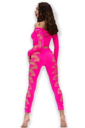 Top + Leggings CR4632 pink von Chilirose kaufen | Fesselliebe