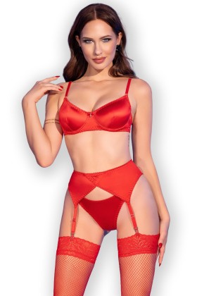 Satin-Set CR4670 rot von Chilirose kaufen | Fesselliebe