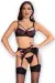 Spitzen-Set CR4693 schwarz/rosa von Chilirose