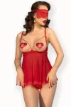 Chilirose CR4715 Babydoll-Set rot kaufen - Fesselliebe