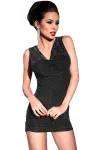 Minikleid Cr4238 Schwarz/Silber von Chilirose kaufen - Fesselliebe