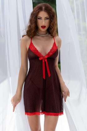 Babydoll CR4459 schwarz/rot von Chilirose kaufen | Fesselliebe