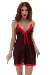 Babydoll Cr4459 Schwarz/Rot von Chilirose kaufen - Fesselliebe