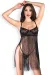 Babydoll & String Cr4496 Schwarz von Chilirose