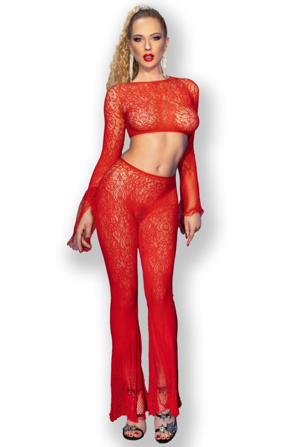 Top + Hose CR4648 rot von Chilirose kaufen | Fesselliebe