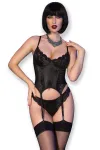 Corsagen-Set Cr4623 Schwarz von Chilirose kaufen - Fesselliebe