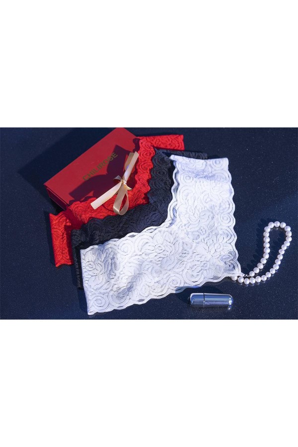 Perlenstring weiß + Minivibrator CR4395 von Chilirose kaufen | Fesselliebe