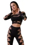 Top & Leggings Cr4436 Schwarz von Chilirose kaufen - Fesselliebe