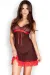 Babydoll & String Schwarz/Rot Cr3170 von Chilirose