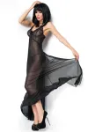 Langes Babydoll Cr3883 Schwarz von Chilirose kaufen - Fesselliebe