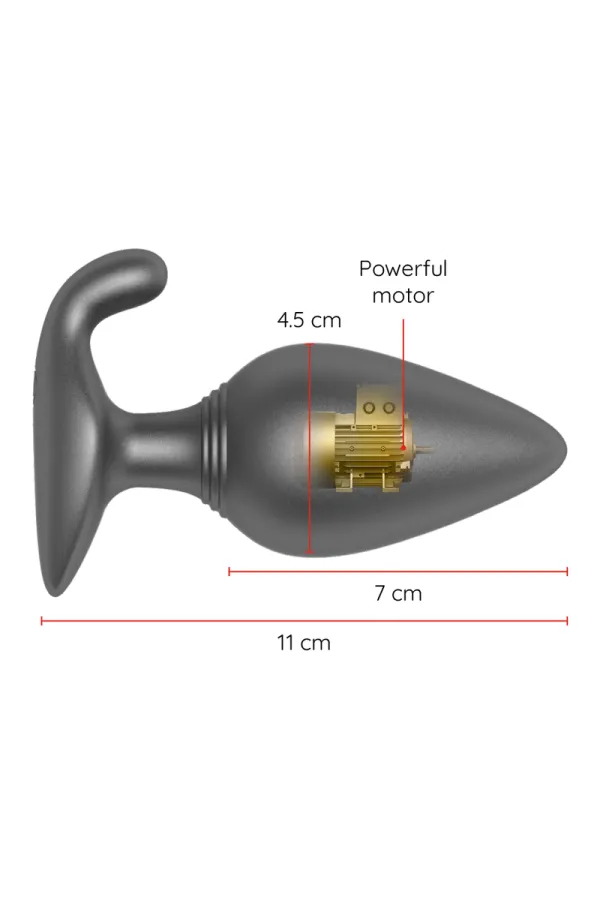 Rio Plug Anal Vibrator Schwarz - mit Kostenloser App von Oninder kaufen - Fesselliebe