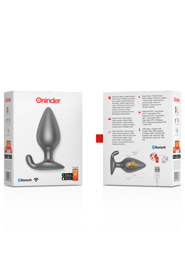 Rio Vibrierender Analplug Schwarz - mit kostenloser App von Oninder kaufen | Fesselliebe