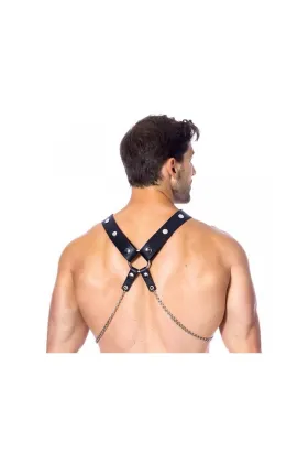 Lederharness mit Ketten von Bondage Play