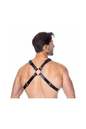 Kreuzverstellbarer Lederharness von Bondage Play