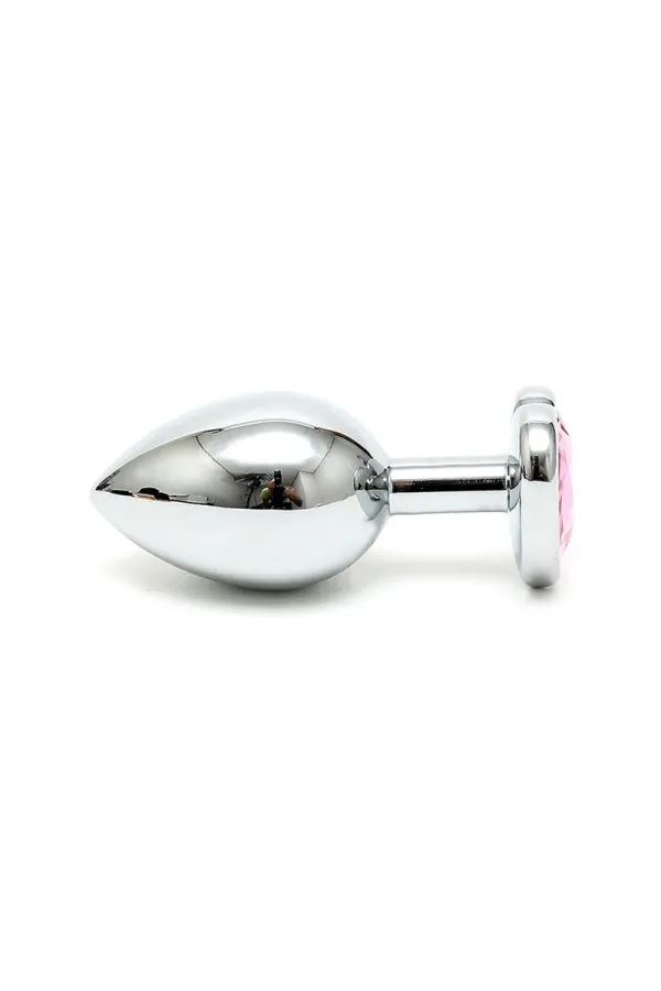 Buttplug Aus Plattiertem Stahl Kristall Herz Rosa von Bondage Play kaufen - Fesselliebe