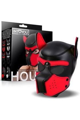 Hound Dog Hound mit abnehmbarem Maulkorb Neopren Schwarz/Rot Einheitsgröße von Intoyou Bdsm Line kaufen | Fesselliebe