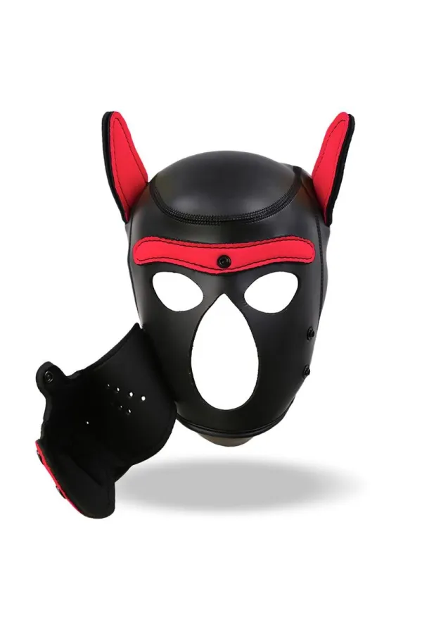 Hound Dog Hound mit Abnehmbarem Maulkorb, Neopren, Schwarz/Rot, Einheitsgrösse von Intoyou Bdsm Line kaufen - Fesselliebe