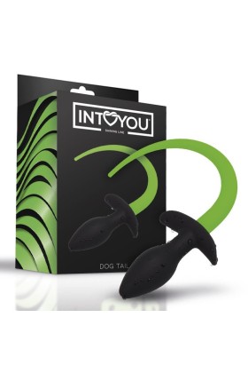 Im Dunkeln leuchtender Hundeschwanz-Po Plug von Intoyou Shining Line kaufen | Fesselliebe