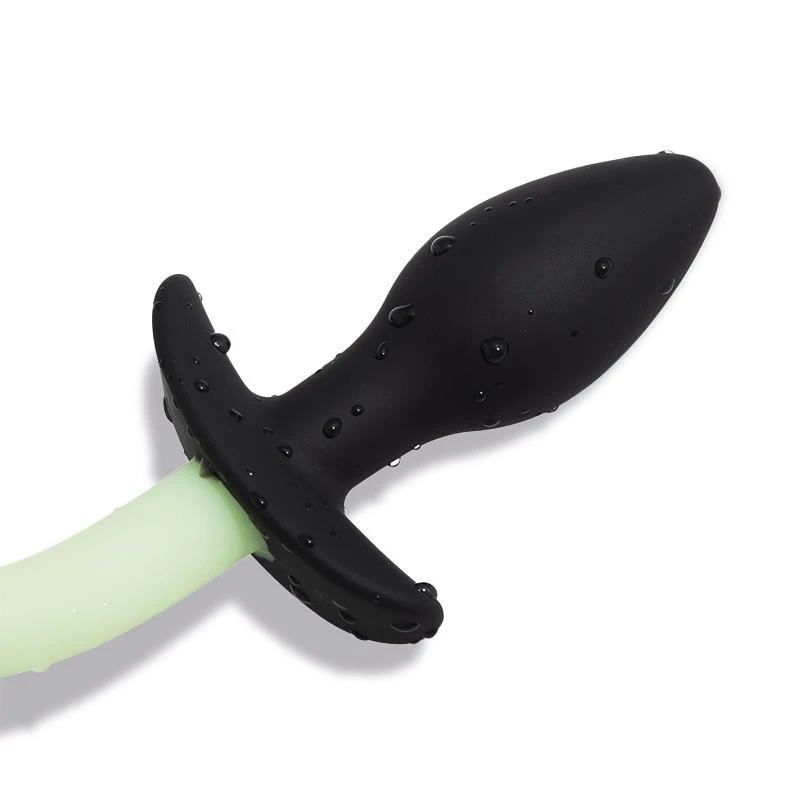 Im Dunkeln leuchtender Hundeschwanz-Po Plug von Intoyou Shining Line kaufen | Fesselliebe