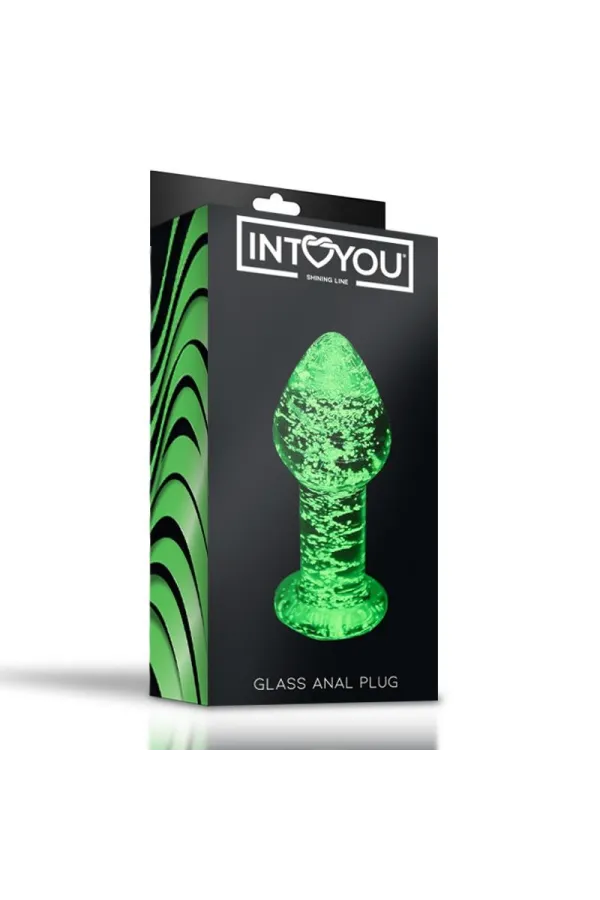 Glow in The Dark Glass Butt Plug von Intoyou Shining Line kaufen - Fesselliebe