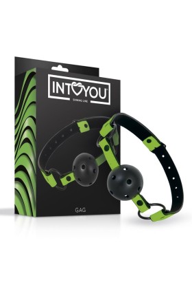 Im Dunkeln leuchtender atmungsaktiver Ballknebel von Intoyou Shining Line kaufen | Fesselliebe