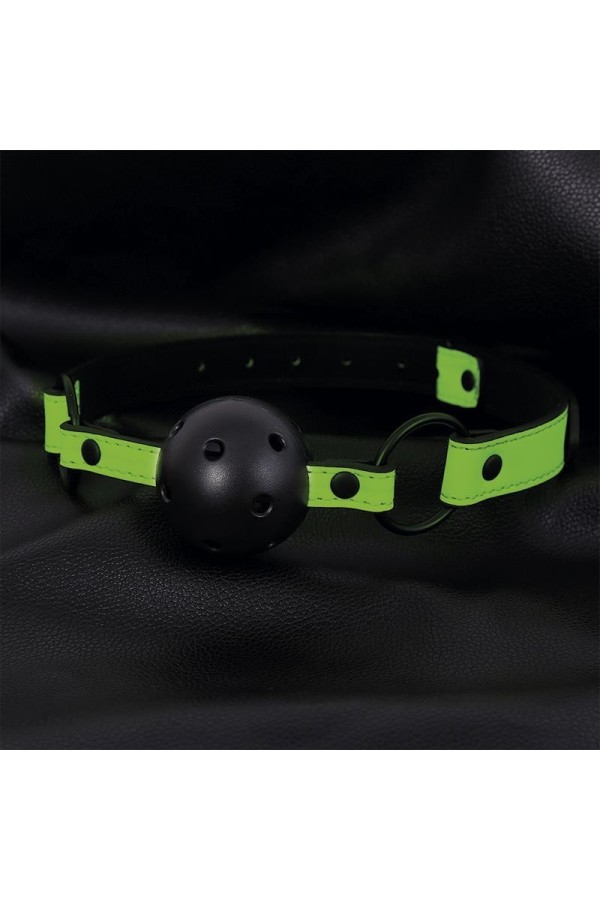 Im Dunkeln leuchtender atmungsaktiver Ballknebel von Intoyou Shining Line kaufen | Fesselliebe