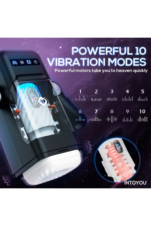 Elon Intelligenter Masturbator mit Auf- und Abbewegung, Vibration, Wärme und Telefonhalter von Intoyou kaufen - Fesselliebe