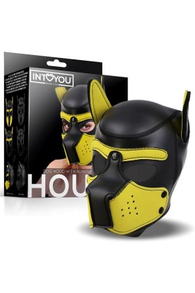 Hound Neopren Dog Hound Abnehmbarer Maulkorb Schwarz/Gelb Einheitsgröße von Intoyou Bdsm Line kaufen | Fesselliebe