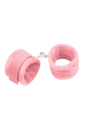 Handschellen mit Klettverschluss und langem Fell Rosa von Intoyou Bdsm Line kaufen | Fesselliebe