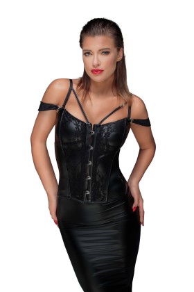 Schwarzes Corsage mit Weicher Spitze F159 von Noir Handmade Muse Collection kaufen | Fesselliebe