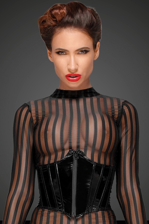 Klassisches Kleid aus Weichem und Elastischen Tüll F182 von Noir Handmade Decadence Collection kaufen | Fesselliebe