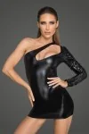 Asymmetrisches Powerwetlook-Minikleid F199 von Noir Handmade Rebillious Collection kaufen - Fesselliebe