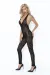 Neckholder Catsuit Leopardenmuster F286 von Noir Handmade