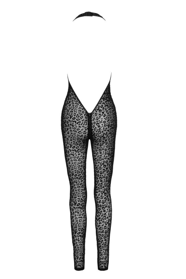 F286 Neckholder Catsuit Leopardenmuster von Noir Handmade kaufen | Fesselliebe