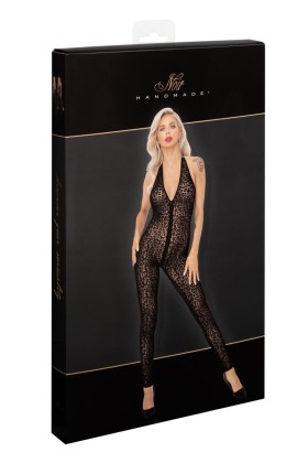 F286 Neckholder Catsuit Leopardenmuster von Noir Handmade kaufen | Fesselliebe