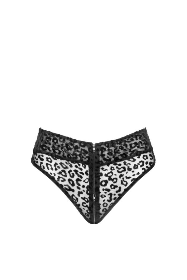 F290 Panty aus Leopardenflock mit Reißverschluss von Noir Handmade kaufen | Fesselliebe