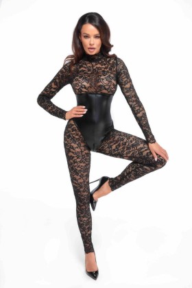 F299 Bodystocking mit Unterbrust-Corsage von Noir Handmade kaufen | Fesselliebe
