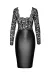 F295 Halblanges Wetlook Kleid mit Spitze von Noir Handmade