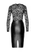 F295 Halblanges Wetlook Kleid mit Spitze von Noir Handmade