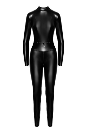 F319 Powerwetlook Catsuit mit Reißverschluss und Ring von Noir Handmade kaufen | Fesselliebe