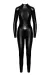 F319 Powerwetlook Catsuit mit Reißverschluss und Ring