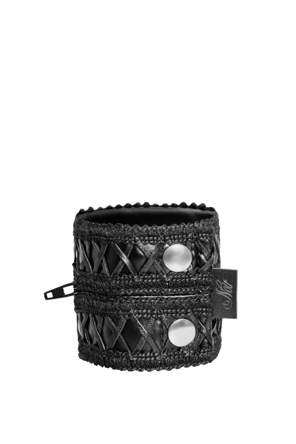 F326 Handgelenk-Geldbörse mit Verstecktem Reißverschluss von Noir Handmade kaufen | Fesselliebe
