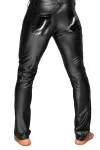 Powerwetlook Herrenhose mit Dekorativen Pvc Zierfalten und Gesäßtaschen H051 von Noir Handmade Decadence Collection kaufen - Fes