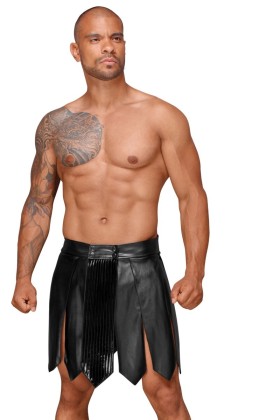 Ecoleather Gladiator Rock mit Pvc Zierfalten H053 von Noir Handmade Decadence Collection kaufen | Fesselliebe