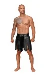 Ecoleather Gladiator Rock mit Pvc Zierfalten H053 von Noir Handmade Decadence Collection kaufen - Fesselliebe