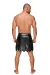 Ecoleather Gladiator Rock mit Pvc Zierfalten H053 von Noir Handmade Decadence Collection